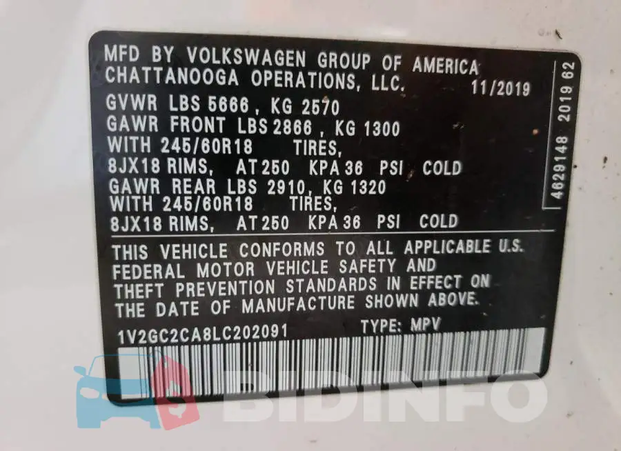 1V2GC2CA8LC202091 Photo# 10