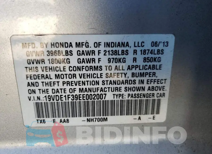 19VDE1F39EE002007 Photo# 12