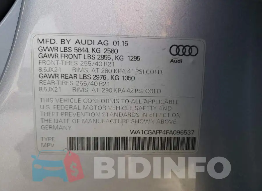 WA1CGAFP4FA096537 Photo# 10