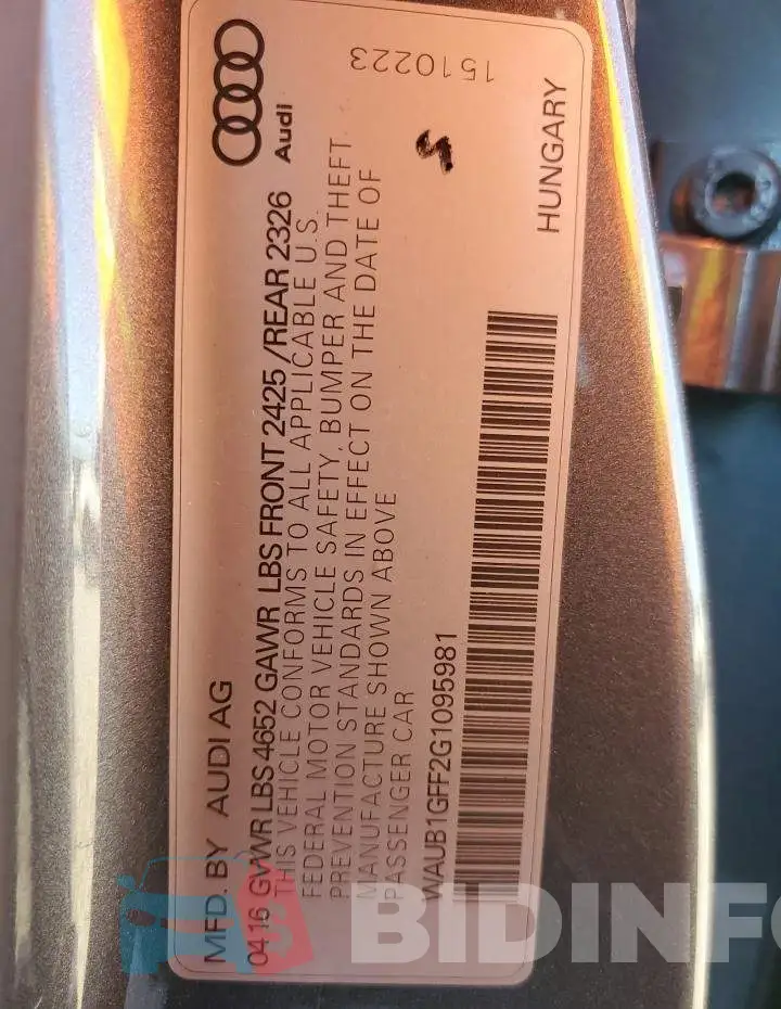 WAUB1GFF2G1095981 Photo# 10