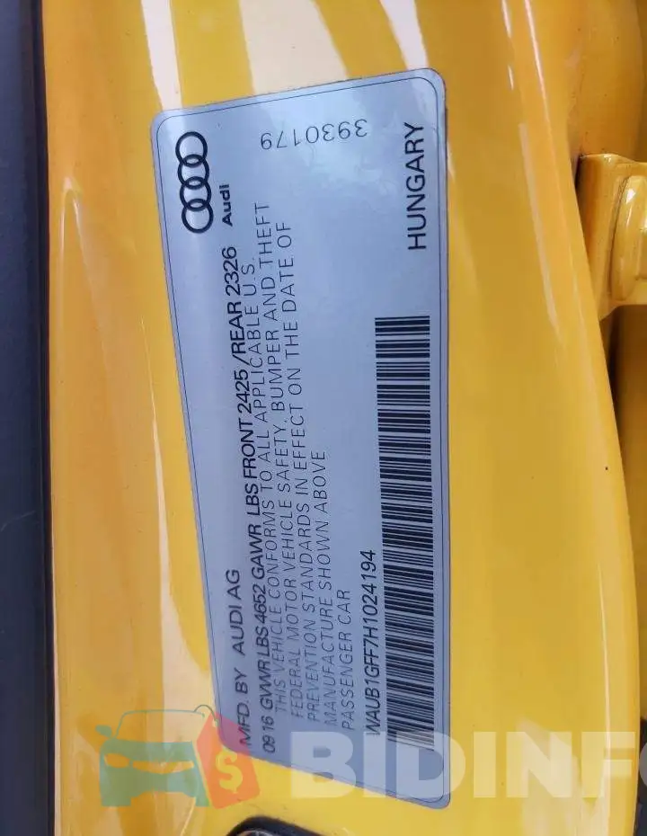 WAUB1GFF7H1024194 Photo# 12
