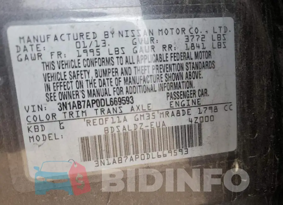 3N1AB7AP0DL669593 Photo# 12