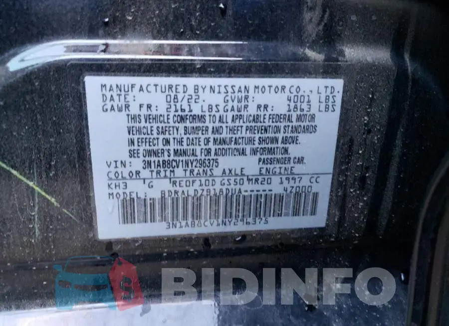 3N1AB8CV1NY296375 Photo# 12