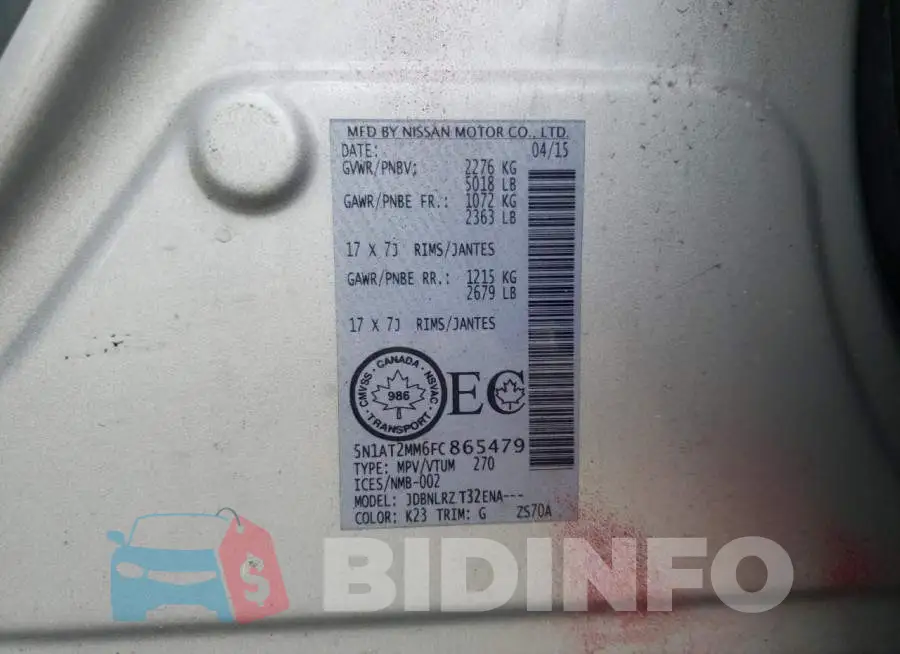 5N1AT2MM6FC865479 Photo# 10
