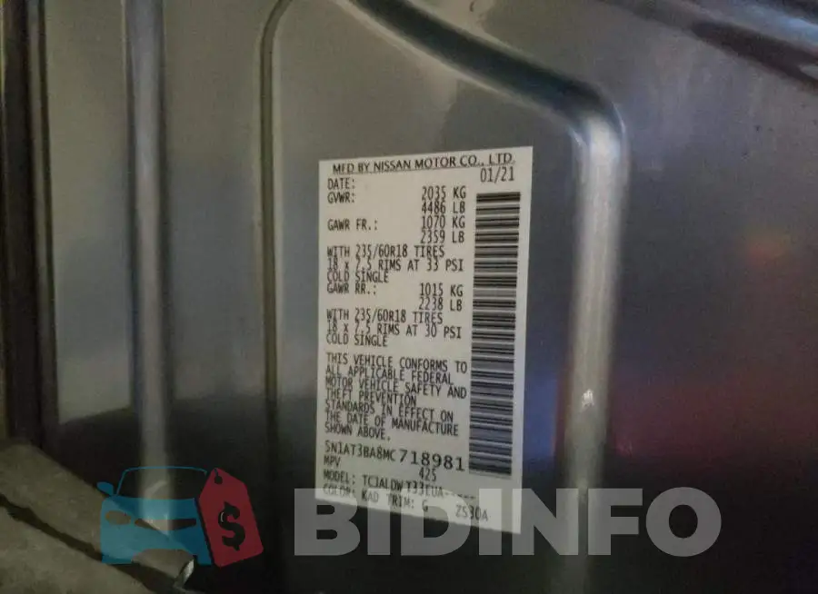 5N1AT3BA8MC718981 Photo# 14