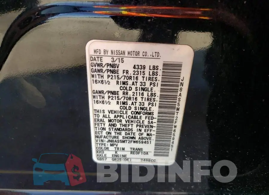 JN8AS5MT2FW659451 Photo# 13