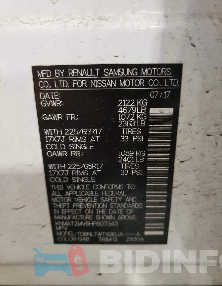 KNMAT2MV6HP607343 Photo# 13