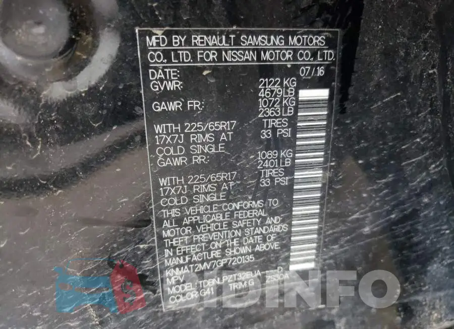KNMAT2MV7GP720135 Photo# 10