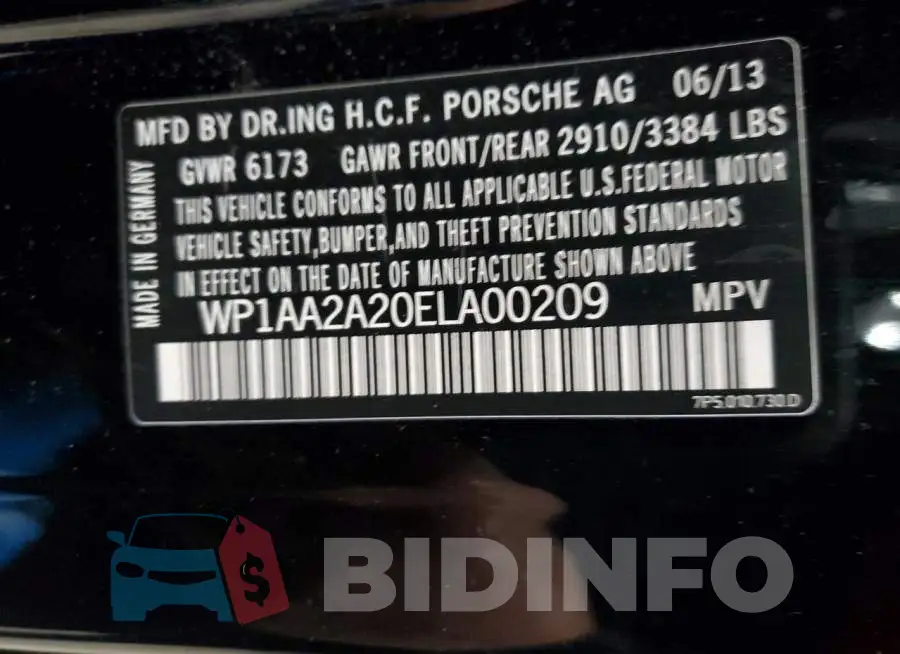 WP1AA2A20ELA00209 Photo# 13