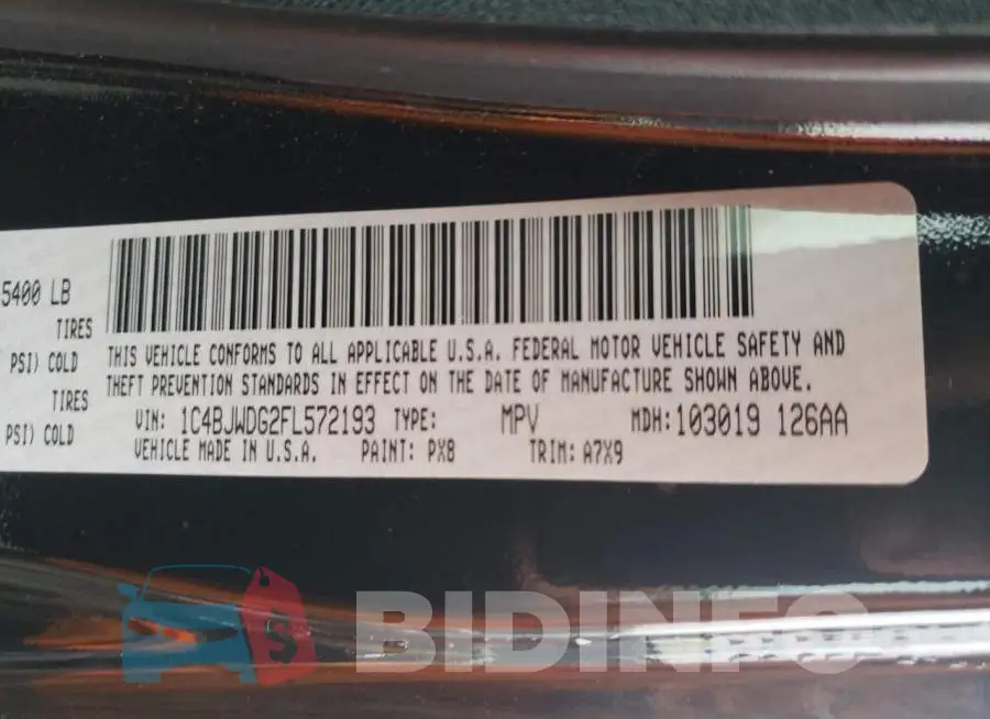 1C4BJWDG2FL572193 Photo# 10