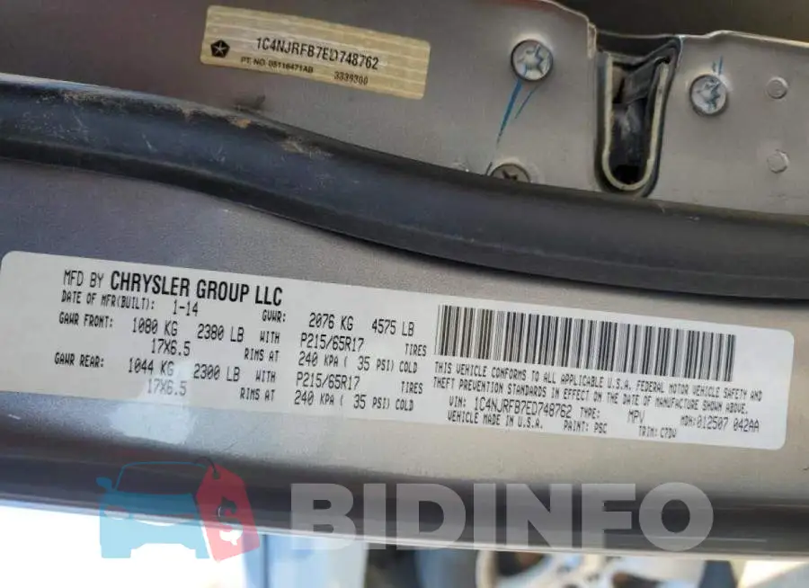 1C4NJRFB7ED748762 Photo# 13