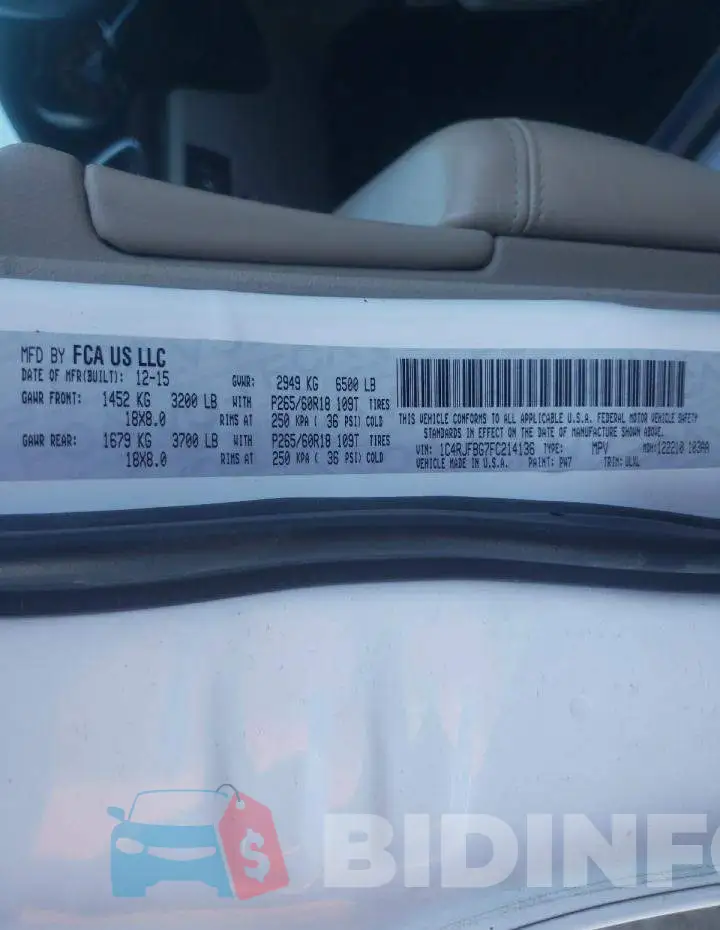 1C4RJFBG7FC214136 Photo# 13