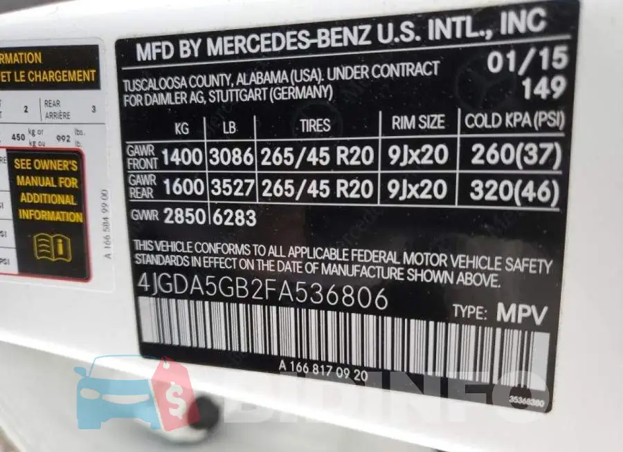 4JGDA5GB2FA536806 Photo# 13