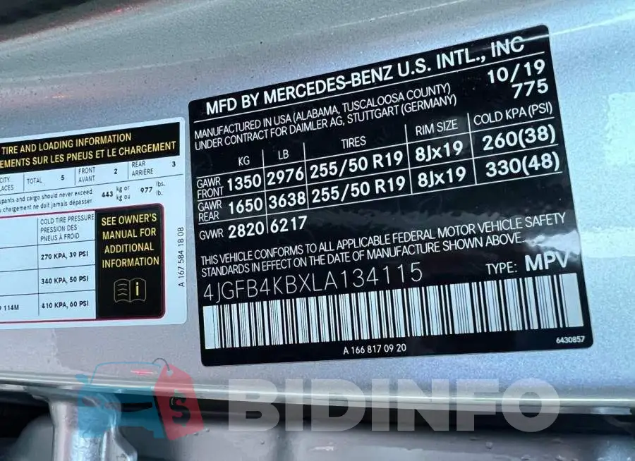 4JGFB4KBXLA134115 Photo# 10