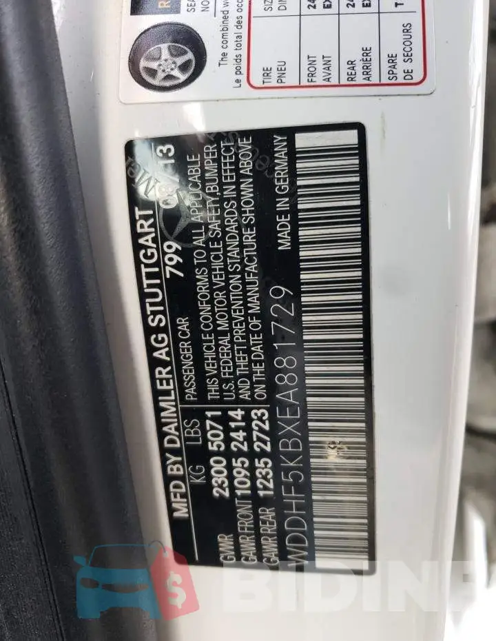 WDDHF5KBXEA881729 Photo# 13