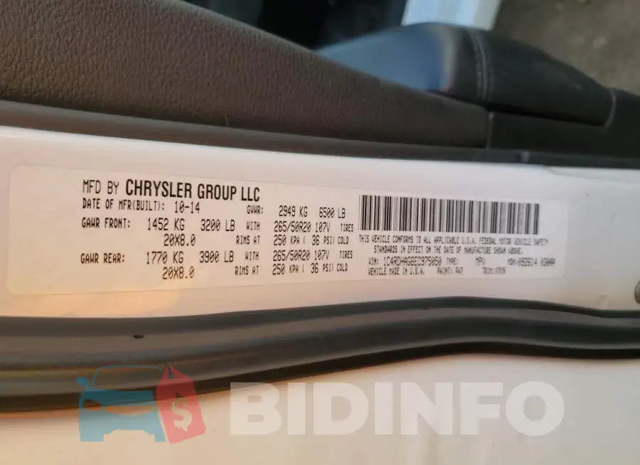 1C4RDHAG6EC975050 Photo# 14