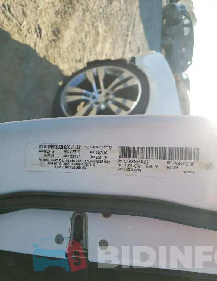 2C3CDXBG9DH546192 Photo# 12