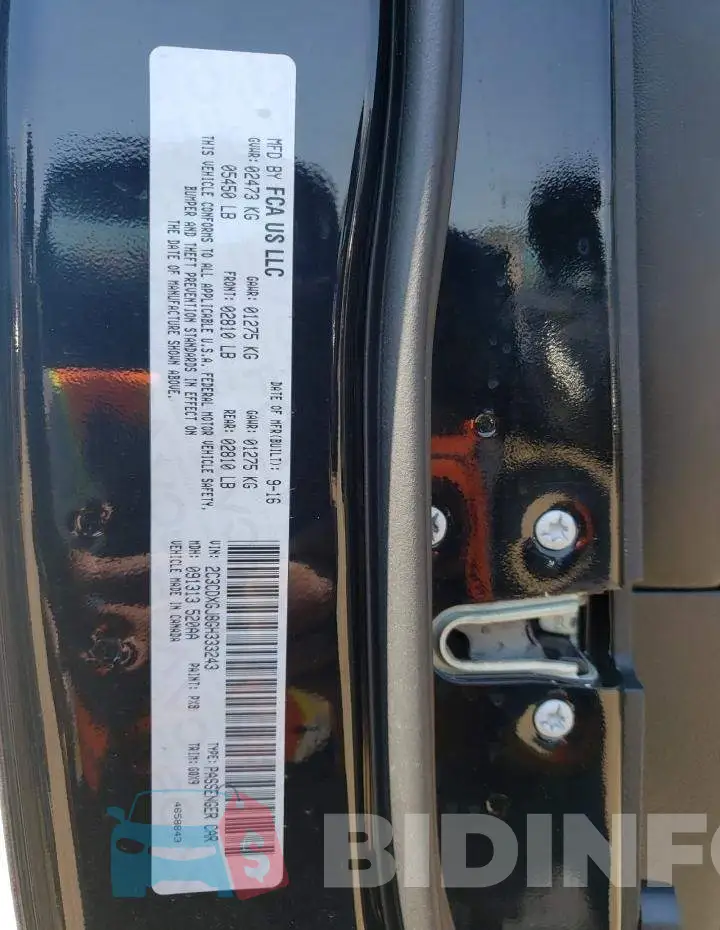 2C3CDXGJ8GH333243 Photo# 10