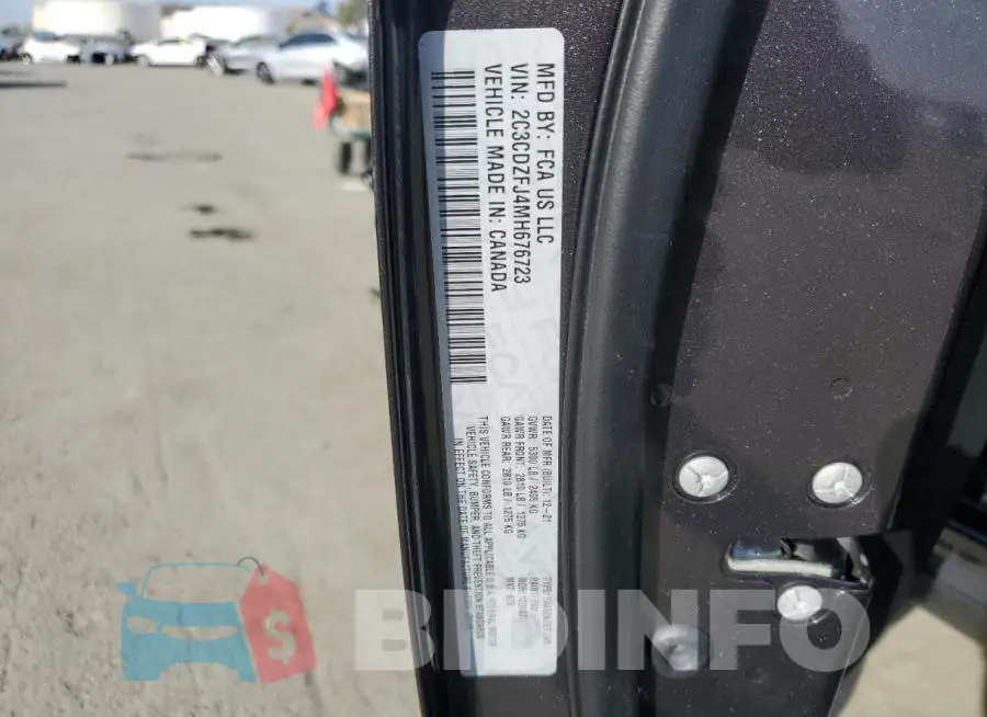 2C3CDZFJ4MH676723 Photo# 12