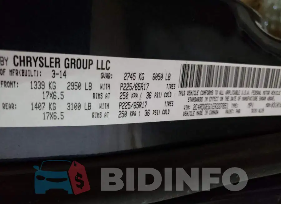 2C4RDGEG1ER337851 Photo# 10