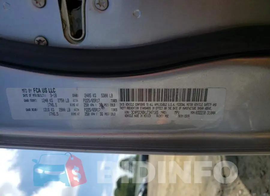 3C4PDCABXJT347165 Photo# 10
