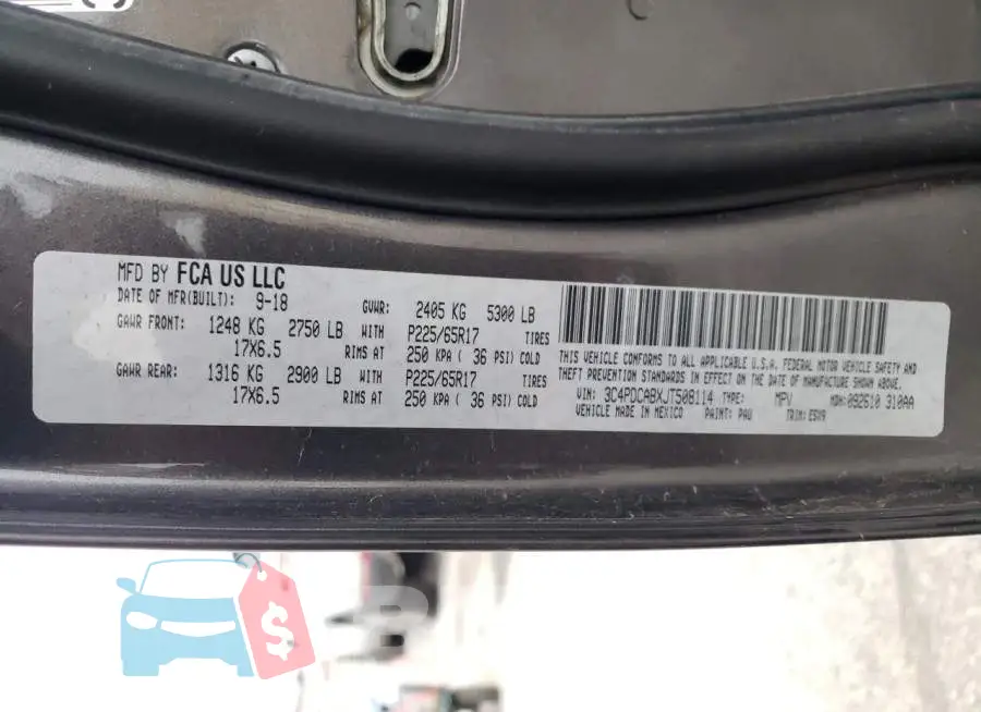 3C4PDCABXJT508114 Photo# 13
