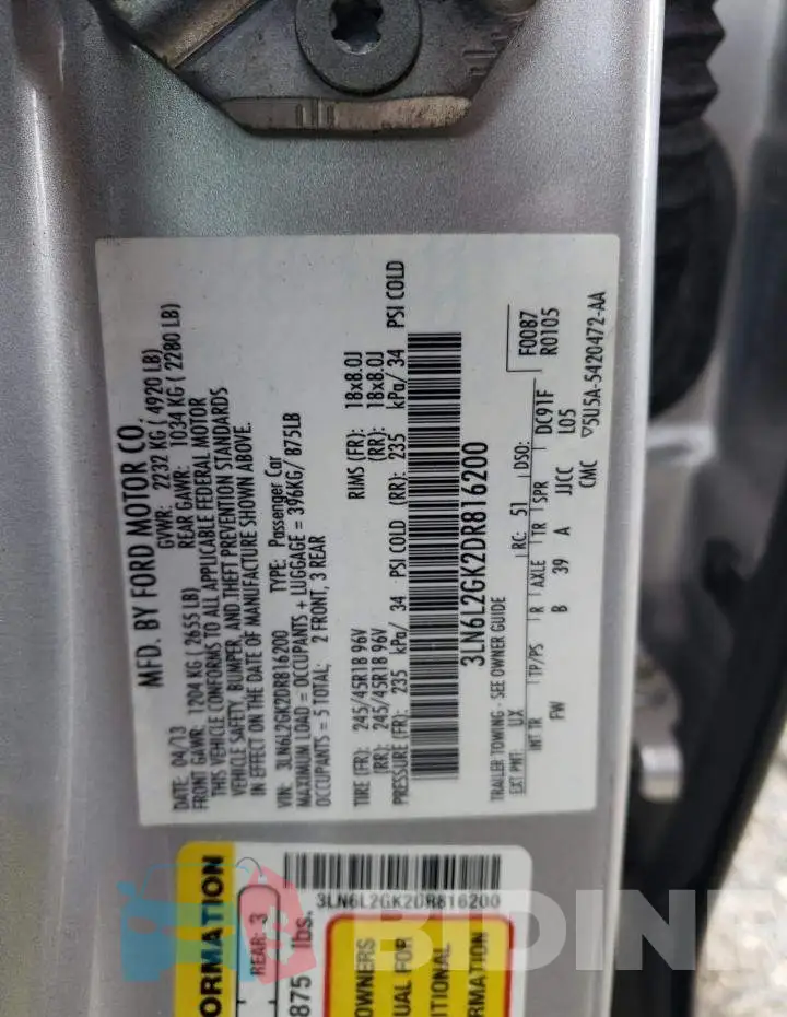 3LN6L2GK2DR816200 Photo# 13