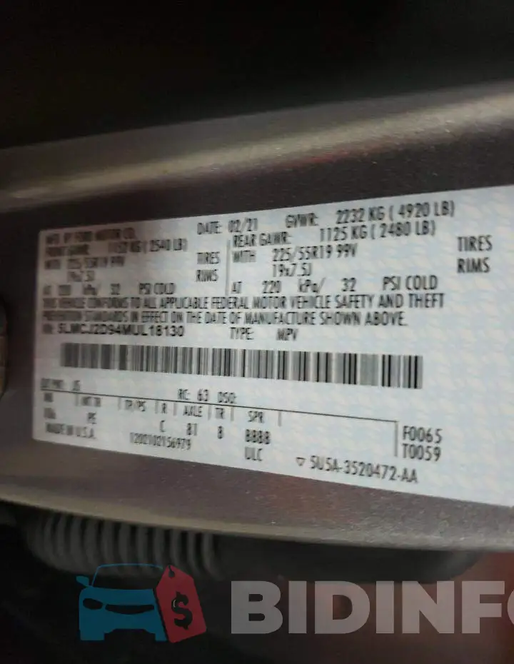 5LMCJ2D94MUL18130 Photo# 10