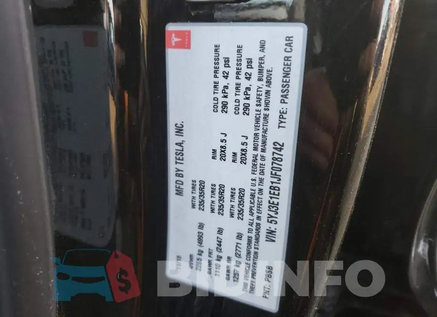 5YJ3E1EB1JF078742 Photo# 12