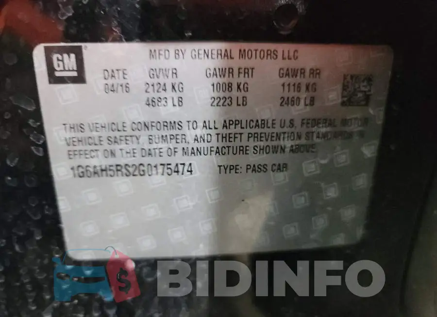 1G6AH5RS2G0175474 Photo# 10