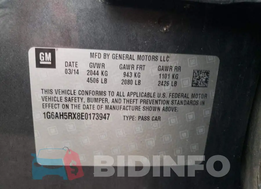 1G6AH5RX8E0173947 Photo# 10