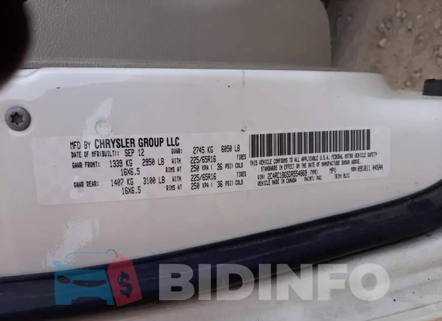 2C4RC1BG5DR554869 Photo# 10