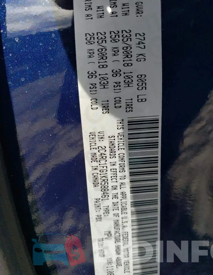 2C4RC1FG1KR588461 Photo# 13