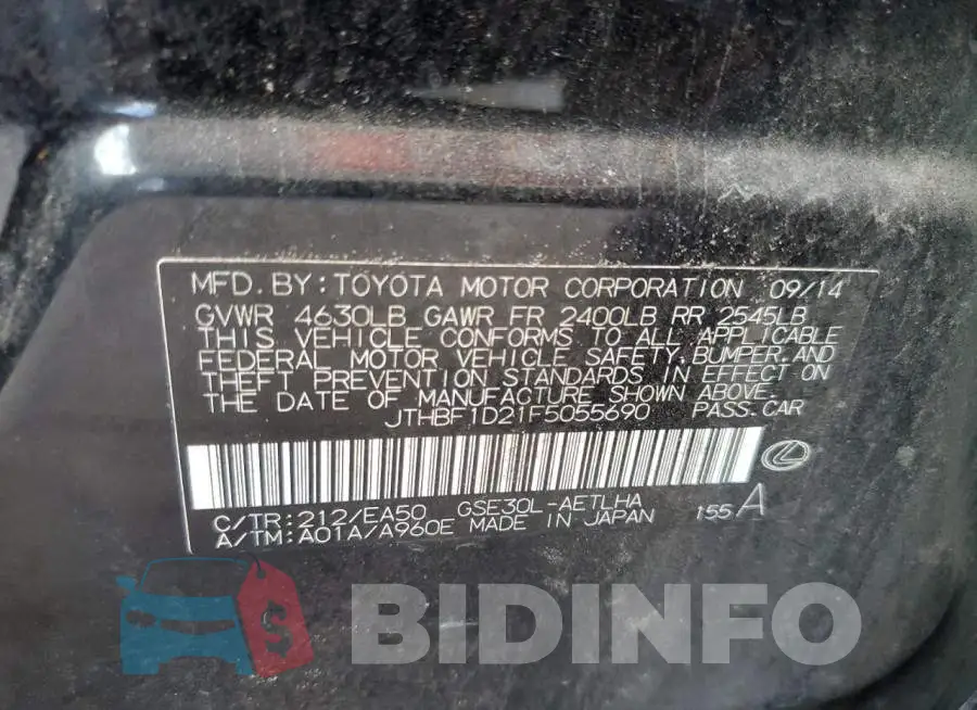 JTHBF1D21F5055690 Photo# 13