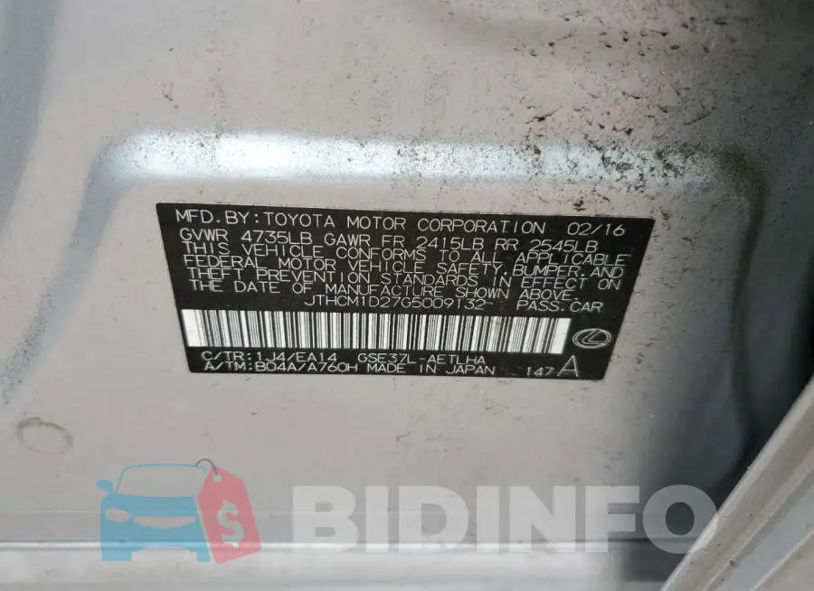 JTHCM1D27G5009132 Photo# 10