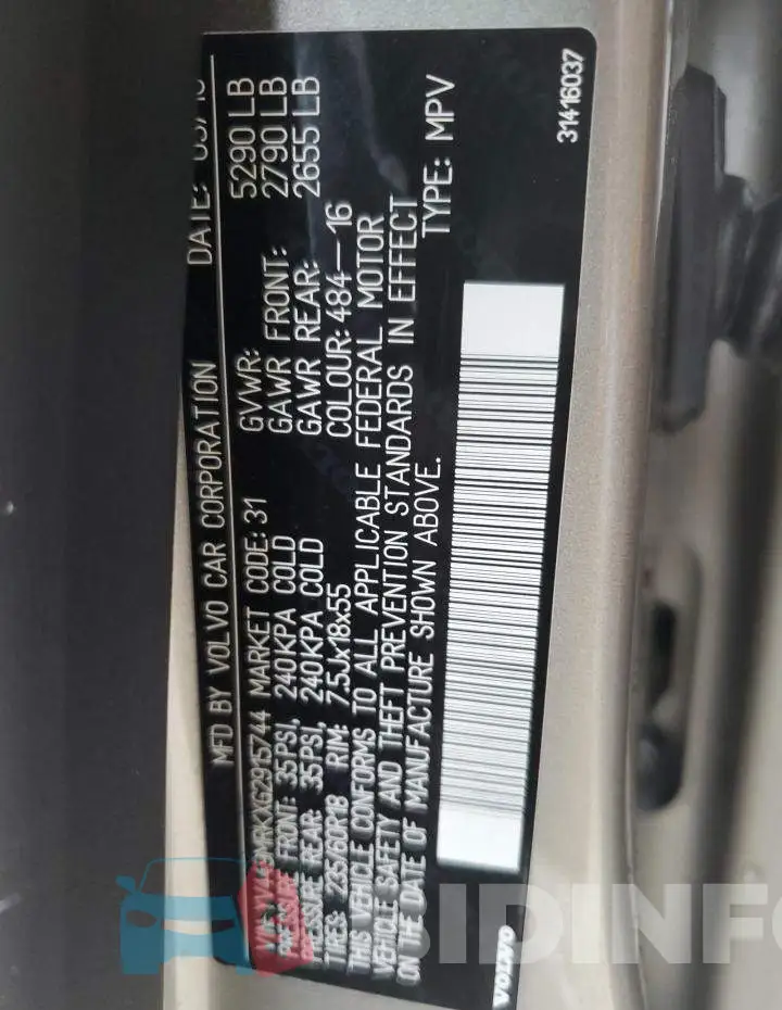 YV449MRKXG2915744 Photo# 10