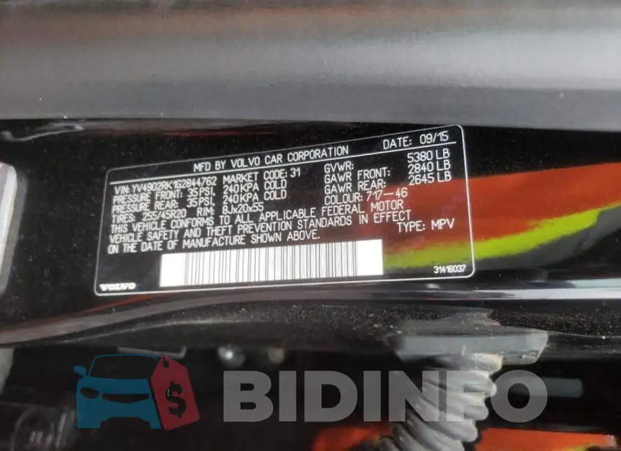 YV4902RK1G2844762 Photo# 10