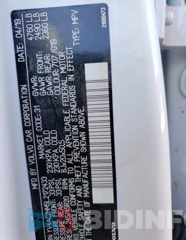 YV4AC2HM5L2172433 Photo# 10