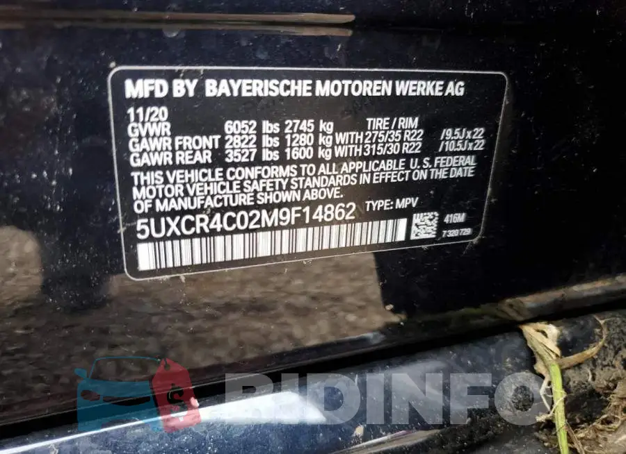 5UXCR4C02M9F14862 Photo# 10
