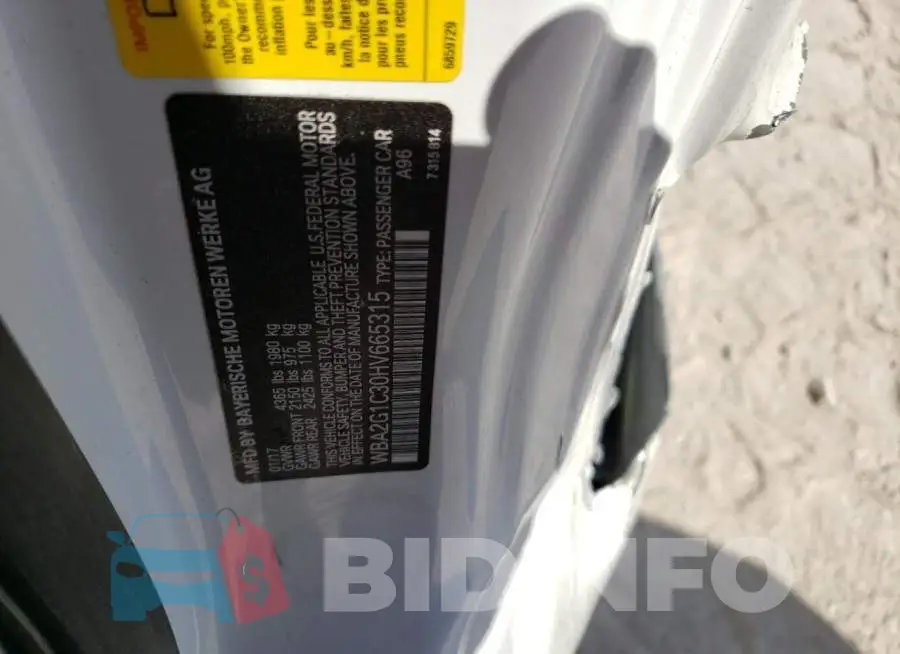 WBA2G1C30HV665315 Photo# 10