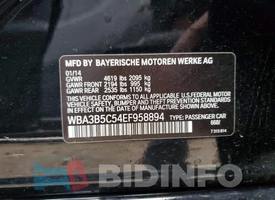 WBA3B5C54EF958894 Photo# 12