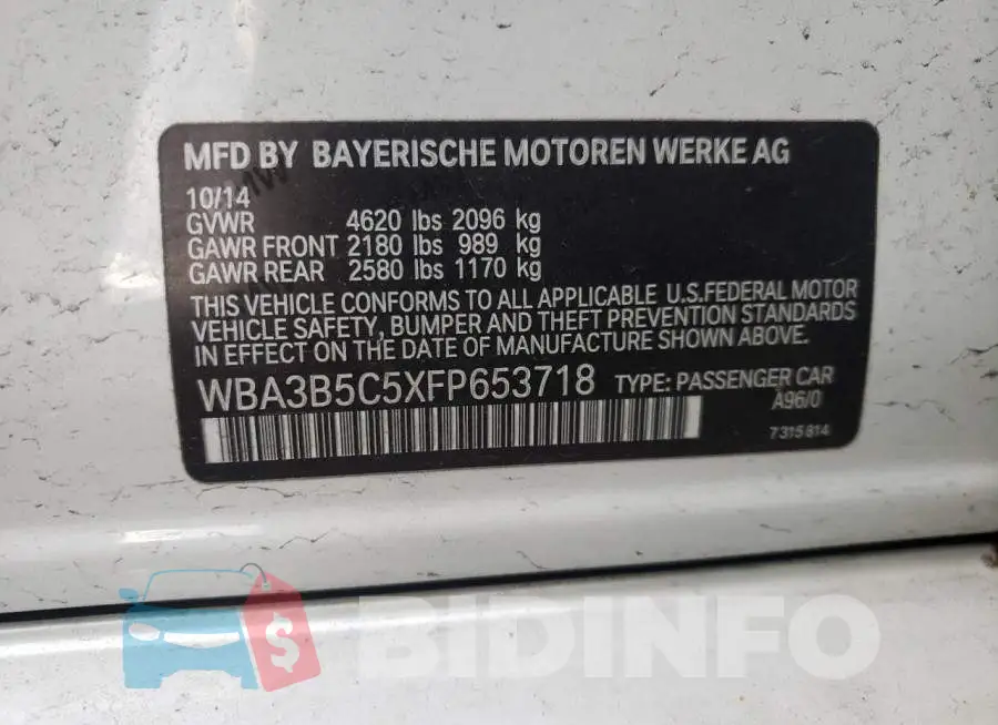 WBA3B5C5XFP653718 Photo# 12
