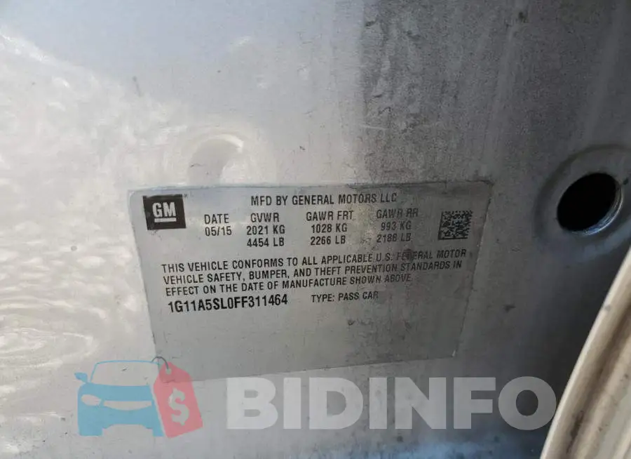 1G11A5SL0FF311464 Photo# 12