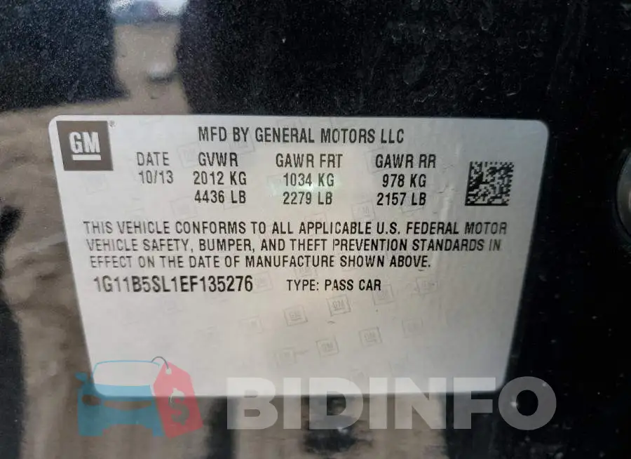 1G11B5SL1EF135276 Photo# 10