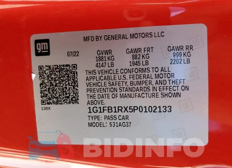 1G1FB1RX5P0102133 Photo# 12