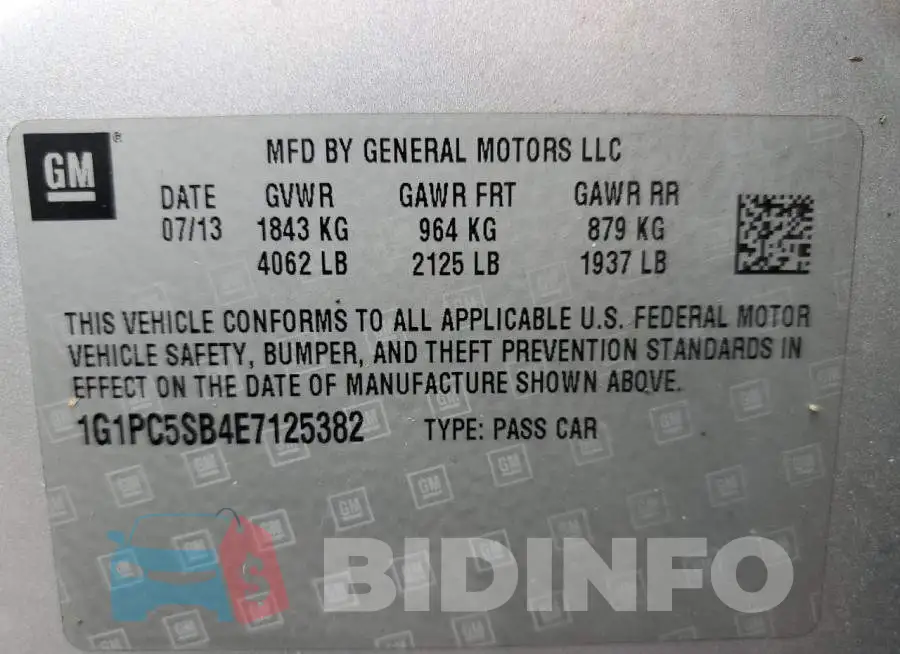 1G1PC5SB4E7125382 Photo# 10