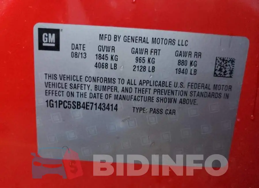 1G1PC5SB4E7143414 Photo# 10