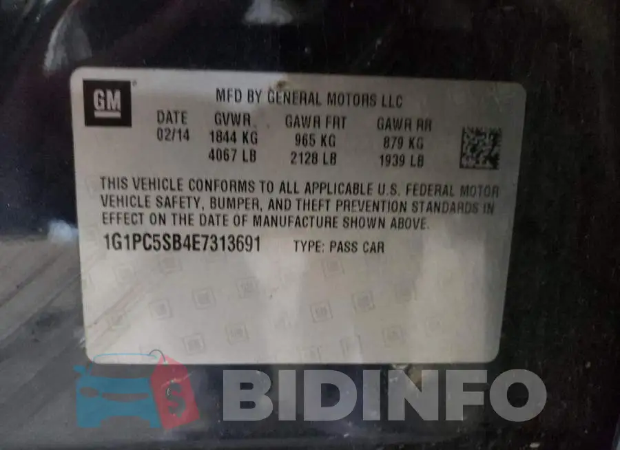 1G1PC5SB4E7313691 Photo# 10