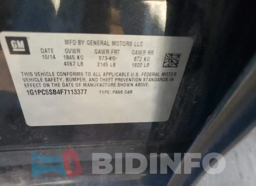 1G1PC5SB4F7113377 Photo# 10