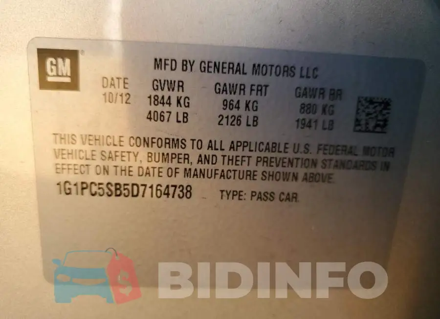 1G1PC5SB5D7164738 Photo# 12